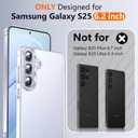 SPIDERCASE Designed for Samsung Galaxy S25 Case, [10 FT Military Grade Drop Protection], 2 Pack [Tempered Glass Screen Protector+Camera Lens Protector] Heavy Duty Shockproof Case,Clear