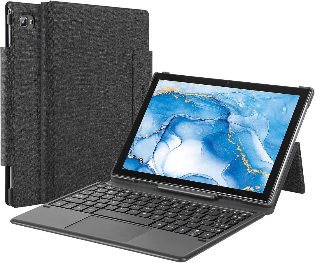 Dragon Touch Docking Keyboard Case for Notepad 102 10-Inch Tablet, 80 Keys, 5 Pin Connection Keyboard Tablet Case, Foldable, not Include Tablet