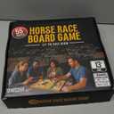 Horse Racing Board Game - Large 22 Inches Folding Horse Race Game Board Adult - Exciting Family Racing Set with Built-in Storage for Premium Chips, 2 Sets of Cards, 2 Dice, and 11 Metal Derby Tokens