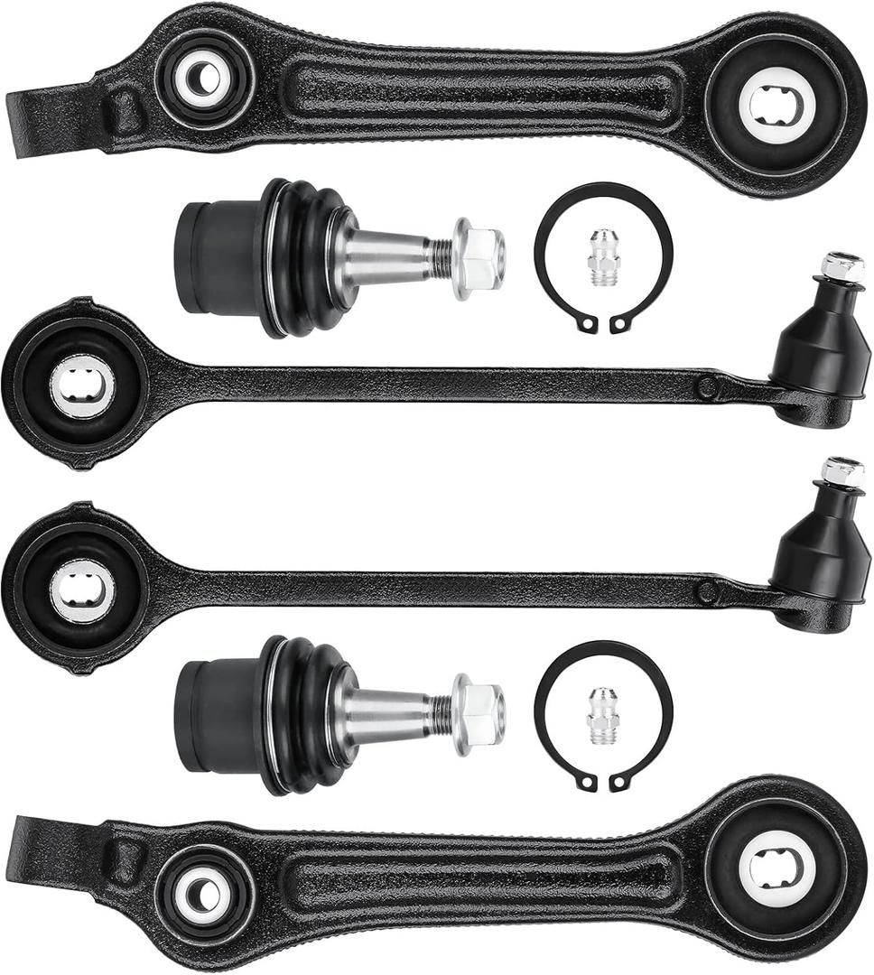 6PCS RWD Front Lower Forward & Rearward Control Arms w/Ball Joints for Chrysler 300 Dodge Challenger Charger Magnum Suspension Kit - Left & Right K620258 K620257 MS25119 K7469
