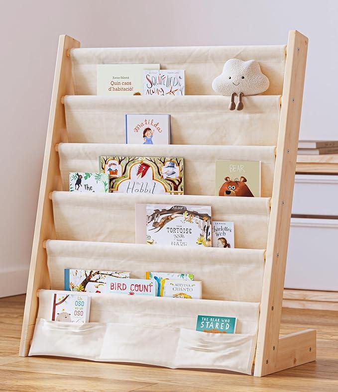 G&W Gruwald Kids Bookshelf, Book Shelf for Kids Rooms, Toddler Bookshelf, Book Rack for Kid (Wood, Medium)