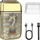 HIENA PRO Professional Foil Shaver for Men, Reciprocating Electric Beard Trimmer, Cordless Bald Head Precision Trimmer with LED, Perfect Gifts for Men(LT)