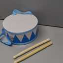 Kids Drum Set,8 Inch Wooden Drum Toys, Educational Baby Musical Toy with an Adjustable Strap and 2 Drumsticks, Sensory Musical Instrument Toys for Toddler, Kids, Boys & Girls