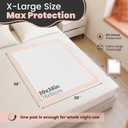 MKISS Bed Pads with Adhesive Strip 30"x36", Thick Absorbent Incontinence Adults Underpads Disposable, Leakproof Pee Pads, Extra Large Pet Training Pads,50 Count