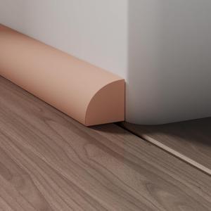 Flexible Quad Moulding, Peel and Stick, Corner Moulding Trim, Waterproof Rubber Quad Moulding, Suitable for Use on Floors, Bathrooms and Countertops (0.7 W x 0.86 H x 79 L,Brown)