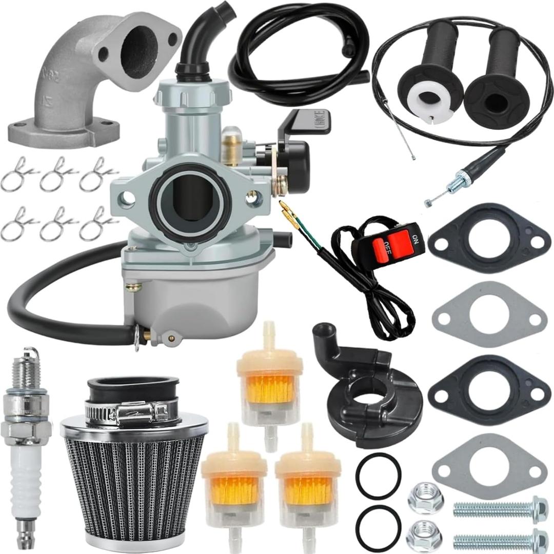 PZ22 Carburetor 22mm Carb Fits for 125cc 110cc CRF110 XR50 CRF50 CRF50f TaoTao SSR110 SSR125 DB14 DB24 Coolster Apollo Pit Dirt Bike 4 Stroke Engine Chinese 4 Wheeler ATV Parts