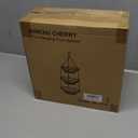 JUNCHU CHERRY 3-Tier Wire Fruit Hanging Basket 2 Packs,non-Punching Wall Hanging Storage,Kitchen Bathroom Organization Basket,Suitable for Bathroom,Kitchen,Closet,Garden,Black