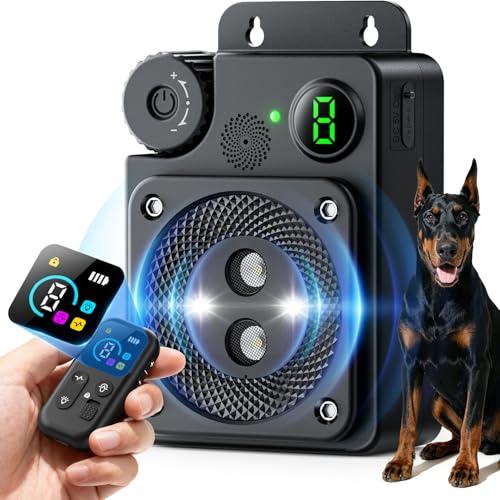 PUXUROX Anti Barking Device for Dogs, Dog Bark Deterrent Devices,3 Modes Ultrasonic Bark Box with Remote Control, Anti Barking Device Long Range 50ft, for Indoor & Outdoor Use (2026 Upgrade)