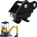 Mini Excavator Quick Coupler - Mechanical Quick Change Hitch Attachment for 0.8-3 Tons Small Diggers, Compatible Quick Connect Coupler with 25mm Hole Durable Steel Design