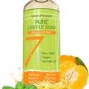 Pure Castile Soap, Mandarin Basil - No Palm Oil, GMO-Free - Gentle Liquid Soap For Sensitive Skin & Baby Wash - All Natural Vegan Formula with Organic Carrier Oils (33.8 fl oz)
