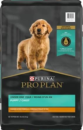 Purina Pro Plan High Protein Chicken & Rice Formula Dry Puppy Food 18 lb. Bag,  Best By 01/2027