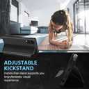 S25 Edge Flip Case for Samsung Galaxy S25 Edge 5G Case, Clear View Slim Fit Leather Cover for Samsung S25 Edge Phone Case with Kickstand Rugged Heavy Duty Shockproof Bumper Shell, 6.66 Inches (Black)