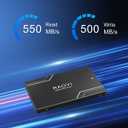 RAOYI 256GB Internal SSD SATA III 6Gb/s 2.5 Solid State Drive 3D NAND Flash Advanced SSD Hard Drive Up to 550MB/s SATA 3 SSD Upgrade Performance for PC Laptop