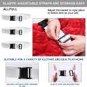 4PCS Bed Sheet Organizers and Storage, Foldable Sheet Set Organizer Keeper Band, Elastic Adjustable Straps for Bedding, Sheet Keeper Bedding Band