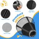 Dog Cone Collar After Surgery to Stop Licking: Soft Grid Recovery Collar with Detachable Pad, Elizabeth Cone Alternative for Large Medium, Small Dogs, Normal Eating and Drinking,L,Jet Black