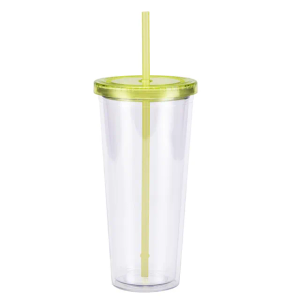 Classic Acrylic Tumbler With Lid And Straw, 26OZ