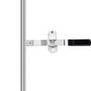 Hicarer Cam Bar Lock Enclosed Trailer Door Latch, Zinc Plated, Single Hinge Point for Folding Ramp Door, RV Hauler Fold Down Door(55 Inch,Silver)