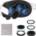 Lens Protector Anti Fog Kit for Meta Quest 3, Lens Protector Cover Compatible with Oculus Quest 3, Glasses Spacer Accessories with Blue Light Blocking Glasses for Meta Quest 3