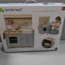 Tender Leaf Toys Mini Chef Home Kitchen Wooden Kitchenette Fully Equipped with Accessories for Pretend Cooking Develops Social, Creative & Imaginative Skills Learning Role Play Ages 3+ Years