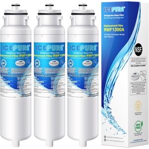 ICEPURE DW2042FR-09 Replacement for Daewoo DW2042FR, Kenmore 46-9130, DW2042F-09, FRNY22D2V, RWF1300A, EP-DW2042FR-09, FRN-Y22D2V, FRN-Y22D2W 469130 Refrigerator Water Filter, 3PACK