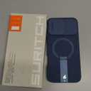 SURITCH for iPhone 16 Pro Max Case with Magnetic Camera Slide Cover and Adjustable Kickstand, Compatible with MagSafe, Shockproof Bumper Case Slim Protective Cover 6.9 Inch, Blue