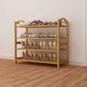 UDEAR Bamboo Shoe Rack 4-Tier Shoe Storage Organizer Entryway Shoe Shelf