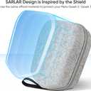 sarlar Hard Carrying Case Compatible with Meta Quest 3S/Quest 3/Oculus Quest 2/Vision Pro Official Original/Elite Strap VR Headset and Controller Accessories, Suitable for Travel and Home Storage