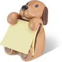 Chunful 3pcs Pop-up Note Dispenser Set Include Resign Brown Dog Note Dispenser, 2 Pcs 3" x 3" Sticky for Office Desk Accessories