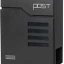 Metal Mailbox Wall Mount, Locking Mailbox with Key Lock, Hanging Secure Postbox, Security Key Drop Box,Outdoor Wall Mounted Mail Box with Large Capacity,12.9 x 4.1 x 14.2 Inch,Black