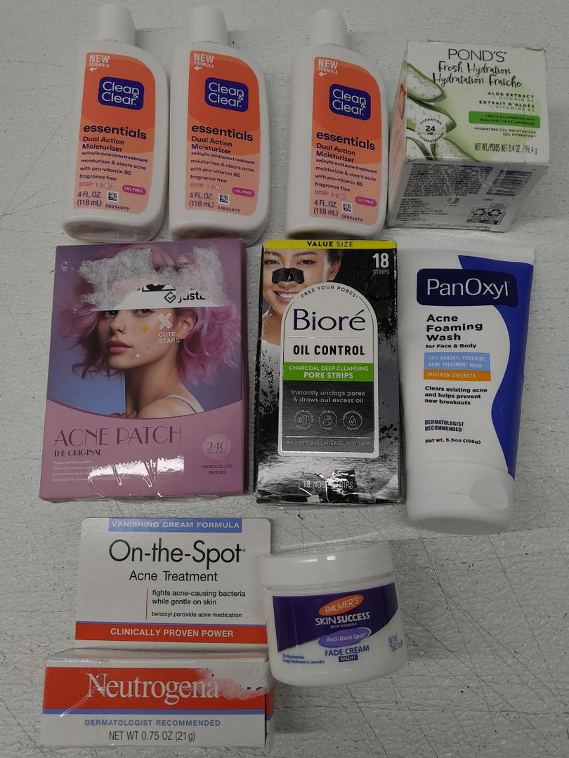 POND'S, Palmer's, Neutrogena, Clean & Clear, Biore, PanOxyl, XVXV