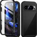 seacosmo for Google Pixel 9/10 Case, Google 9/10 Pro Cases with Screen Protector, Full Body Shockproof Military Protective Slim Fit Bumper Phone Cover Case for Pixel 9/9 Pro/10/10 Pro, Black