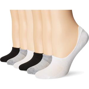Hanes Women's Comfort Fit Mid-Sport Liner Socks, 6-Pair Pack (Shoe Size: 8-12, Assorted)