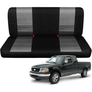SAPUBK Custom-Fit Rear Seat Covers Replace for 1997-2003 Ford F-150 Super Cab Rear 40/60 Split Bench, Knitted Fabric Composite Soft Foam Lining Airmesh Breathable Seat Cover Cushion
