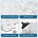 SUNWINGS 10-Sheet Coin Peel and Stick Waterjet Backsplash Self Adhesive Tiles White Marble Wall Panels Stick on Backsplash for Kitchen, Bathroom, Fireplace