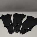 Gerber baby-girls 5-pack Solid Onesies Bodysuits (0-3 Months, Black)