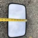 Maverick Advantage Replacement 7" x 12" heavy equipment mirror for front end loader, excavator, dozer lines such as Cat. John Deere, Ford, Case, JCB, Volvo, Titan, Link Belt, Doosan.