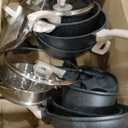 CAROTE 21pcs Pots and Pans Set Nonstick, Cookware Set Black Granite Induction Kitchen Cooking Set w/Frying Pans & Saucepans(PFOS, PFOA Free)