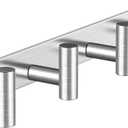 Wall Mounted Coat Rack-4 Hooks, Heavy Duty Stainless Steel Wall Hooks for Towel Coat Bag, Hat Rack Coat Hanger Coat Hooks Towel Racks for Bathroom Entryway Kitchen Hotel (Silvery, 1 Pack)