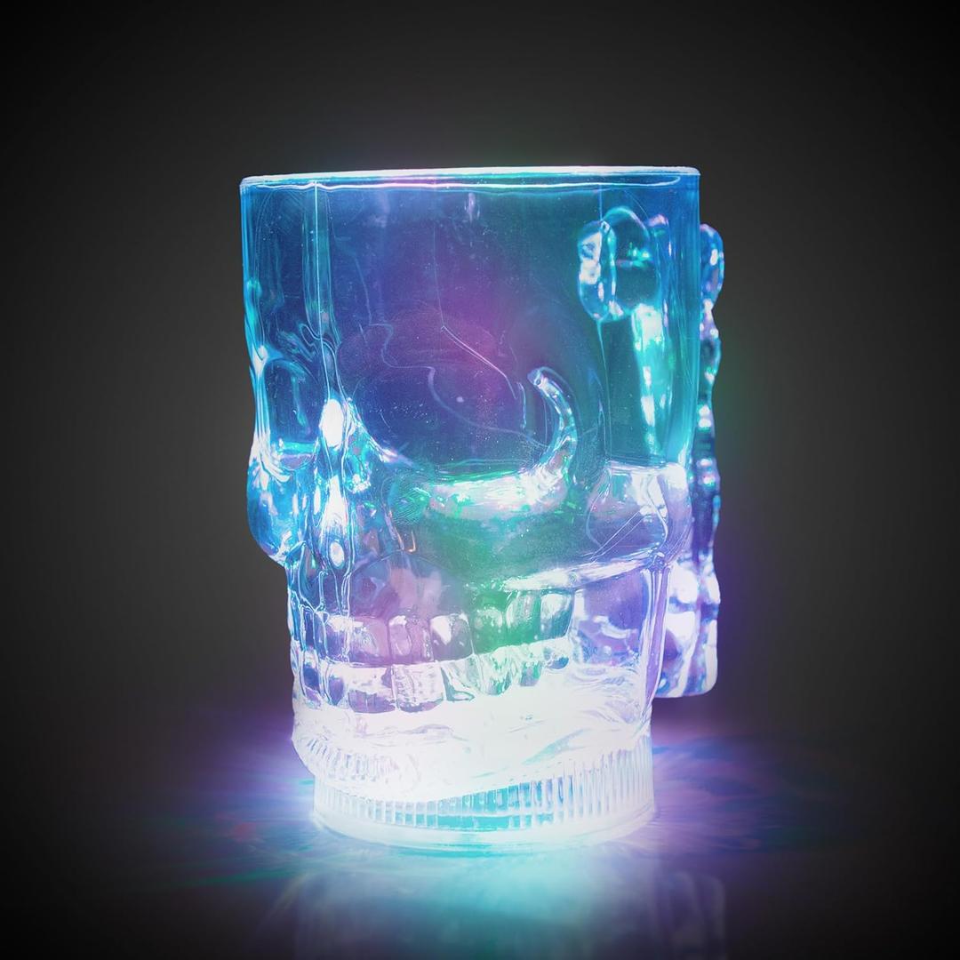 Fun Central Light Up Skull Mug with Multifunction LED - 20oz