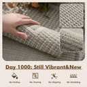 MontVoo-Outdoor Rug-Patio Rug 6x9 ft Polypropylene Indoor Outdoor Rugs Outdoor Carpet for Patio Deck Balcony Porch, Textured Weave, Durable for High Traffic, Fade-Resistant, Modern Silver Grey