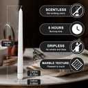 24 Pack White Taper CandlesTaper Candles 10 Inch DriplessUnscented & Smokeless Candlesticks Bulk7-8 Hours Long Burning Tall CandlesIdeal for Christmas Weddings Parties Dinner