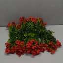 LetuoClips Artificial Flowers Fake Plants for Outdoors Spring Decoration, 13Bundles Silk Realistic UV Resistant Faux Flowers for Outside Planter Porch Yard Patio Garden Home Indoor, Red