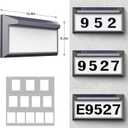 Solar Address Sign, Lighted Address Numbers Outdoor Waterproof, Illuminated LED Address Plaque, House Numbers for Outside, Grey