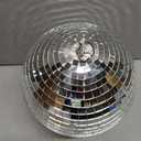 Beeveer 12 Pcs Large Mirror Disco Ball Light Mirror Ball Disco Party Decorations Silver Hanging Sets Reflective Ornament for Christmas Wedding Party Favor(8/5/3/2 Inch)