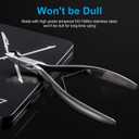 Cuticle Trimmer 3/4 Jaw Extremely Sharp Cuticle Nippers Scissors Stainless Steel Clippers Cutter Remover Pedicure Manicure Nail Tool, opove X7, Space Gray