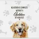 Funny Golden Retriever Kitchen Mat, Non Slip Washable Anti-Fatigue Rug for Dog Lovers, Gifts for Golden Retriever Fans, 17x29 Inch