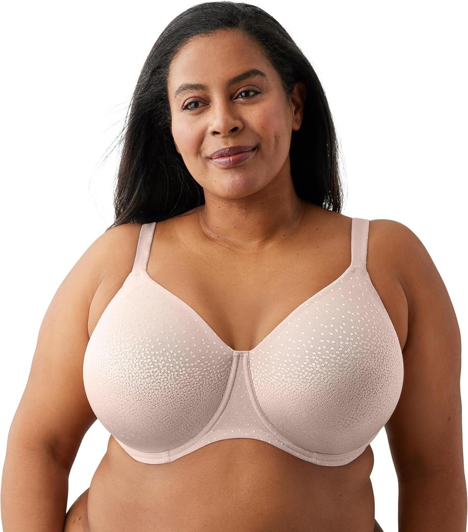 Wacoal Women's Back Appeal Unlined Full Coverage Underwire Bra, H-k Cup, 855403 (Rose Dust) 38 K