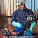 LANON Nitrile Chemical Resistant Gloves, Reusable Heavy Duty Safety Work Gloves, Acid, Alkali and Oil Protection, 18" Length, Non-Slip, Large