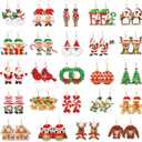 Siifert 24 Pairs Christmas Diamond Painting Earrings DIY Earring Making Kit Diamond Art Earrings Jewelry Making Kit for Adults Vintage Jewelry Crafting Charms Bulk with 6 Tools for Women