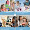 hkejoi 4 Pack Animal Paint by Numbers Kit for Kids with Framed, Easy Paint by Number Crafts for Ages 4-8, Simple Painting Kits for Home Wall Decor 7.87''Wx7.87''L (Cartoon-1)